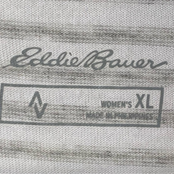Eddie Bauer Striped V-Neck Wrap Top - Picture 2 of 8